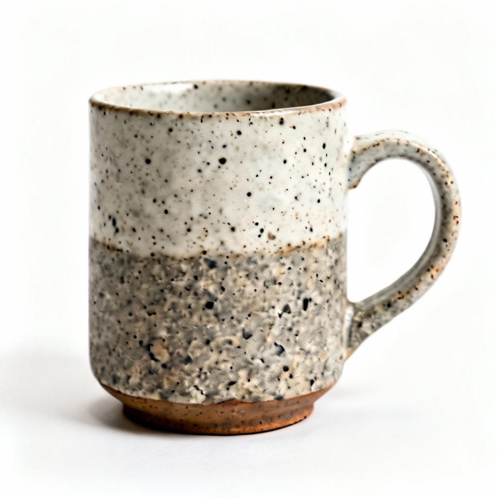 Handcrafted Ceramic Coffee Mug - Speckled Glaze, 12 oz